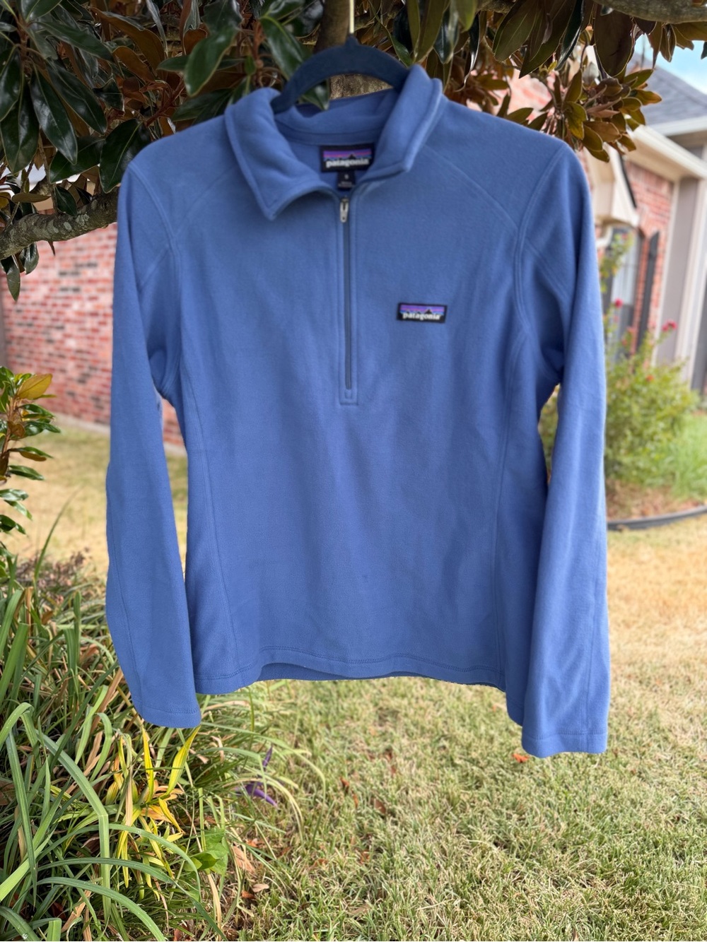 Patagonia Women’s Small Blue Fleece 1/4 Zip Pullover Outdoor Jacket